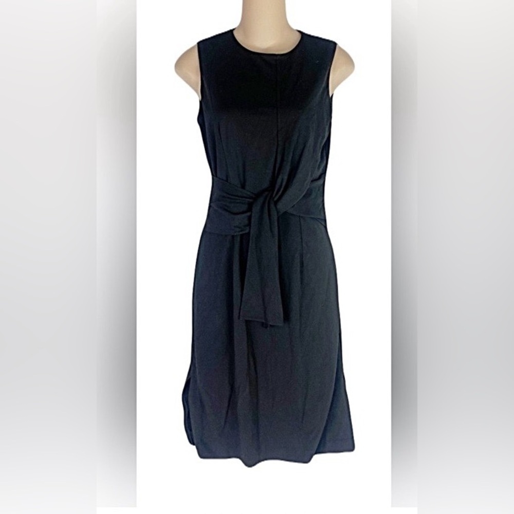 G2000 Woman - Black Sleeveless Lined Front Sash Dress 👗